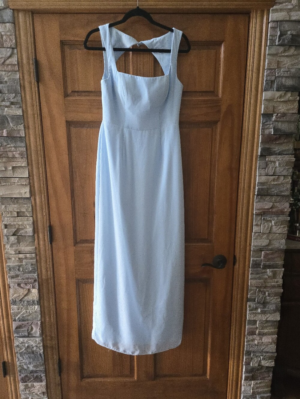 AZAZIE Flori Light Blue Formal Dress with Back Cutout Size A8
